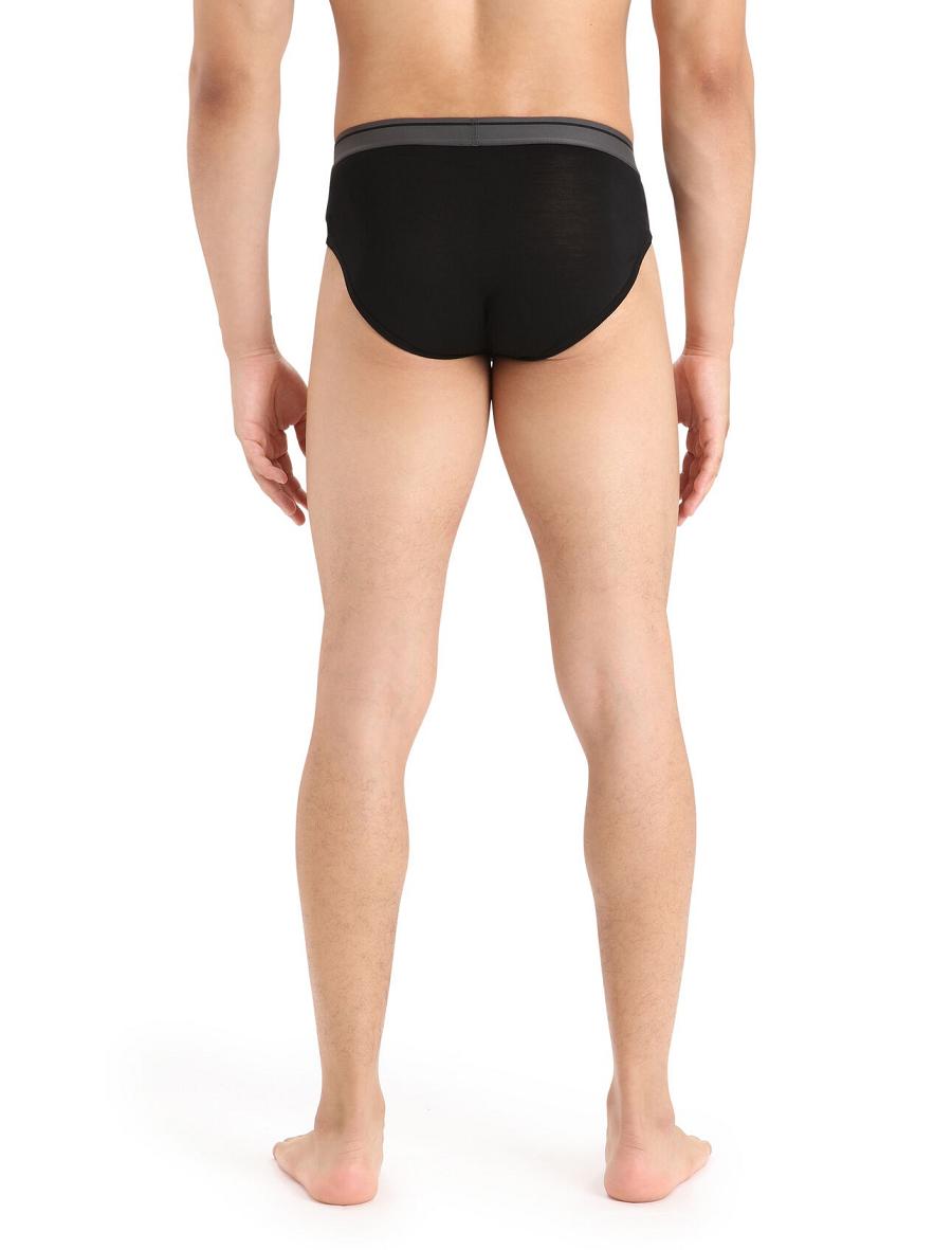 Icebreaker Merino Anatomica Briefs Férfi Fehérnemű Fekete | HU 1299JPQJ